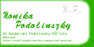 monika podolinszky business card